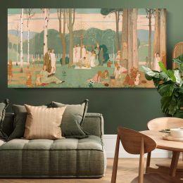Picnic in the Park Panoramic Canvas Print