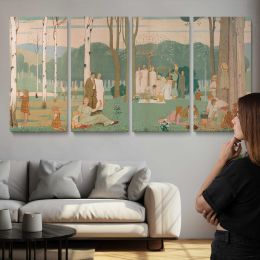 Picnic in the Park Panoramic Canvas Print