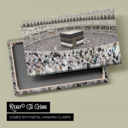 Pilgrims Encircling the Kaaba Courtyard Canvas Wall Art Print