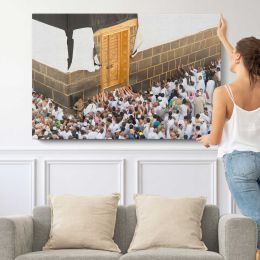 Pilgrims Entering the Grand Mosque Canvas Wall Art Print