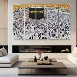Pilgrims Gathered around the Kaaba Canvas Wall Art Print