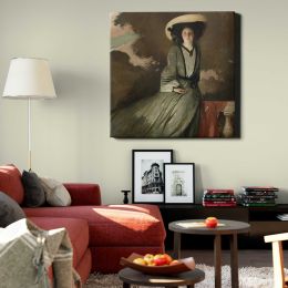 Portrait of Mrs. John White Alexander by John White Alexander Square Canvas Wall Art