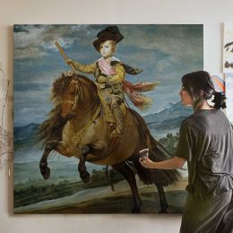 Prince Baltasar Carlos by Diego Velázquez Square Canvas Wall Art