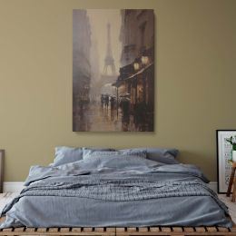 Rainy Paris - Eiffel Tower and Umbrella Street View
