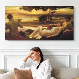 Reclining Figures at Sunset by Frederic Leighton Wall Art