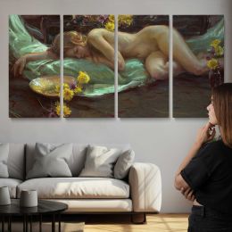 Reclining Woman with Flowers by Daniel Gerhartz Wall Art