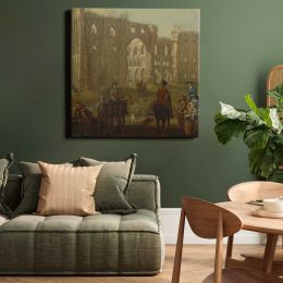 Rievaulx Abbey Square Canvas Wall Art