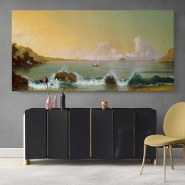 Rio de Janeiro Bay by Martin Johnson Heade Panoramic Canvas Print