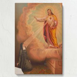 Sacred Heart Apparition - Vision to Nun in Clouds