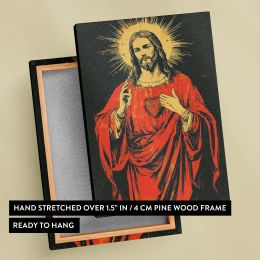 Sacred Heart of Jesus - Red and Gold Spiritual Symbolism