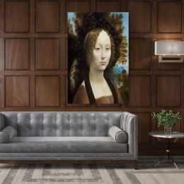 Lady with an Ermine Painting by Leonardo Da Vinci Canvas Wall Art