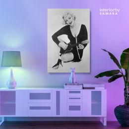 Black and White Canvas Marilyn Monroe Sexy Model Singer Nude Canvas Wall Art