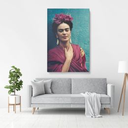 Self-Portrait Frida Con Amigos High-Quality wall art, for Feminist, Artistic Retro Canvas Wall Art