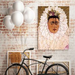 Frida Kahlo Autoportrait wall art, for Feminist, Women Empowerment, Wall Art Canvas Wall Art