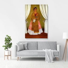 Frida Self-portrait wall art on Canvas, Wall Art, Canvas, Art Canvas Wall Art