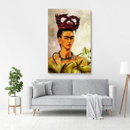 Frida Self-portrait with the Plait Canvas Wall Art