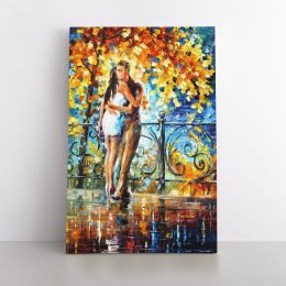 Autumn Hug Famous Oil Painting by Leonid Afremov Canvas Wall Art