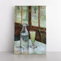Vincent Van Gogh Painting Glass of Absinthe and a Carafe Abstract Canvas Wall Art