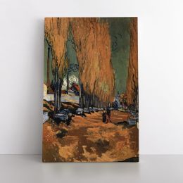 Vincent Van Gogh Painting The Alyscamps Abstract Canvas Wall Art