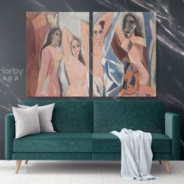 Pablo Picasso: Les Demoiselles d\'Avignon Artistic Modernism Canvas Wall Art
