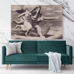 Pablo Picasso: Two Women Running on the Beach Artistic Modernism Canvas Wall Art