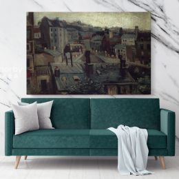 View Of The Roofs Of Paris Painting by Vincent Van Gogh Dutch Painter Original Canvas Wall Art