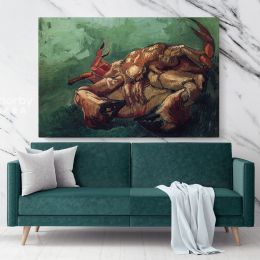 Crab on its Back Painting by Vincent Van Gogh Dutch Painter Original Canvas Wall Art