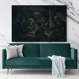 The Potato Eaters Painting by Vincent Van Gogh Dutch Painter Original Canvas Wall Art