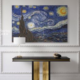 Vincent Van Gogh Original Famous Painting Starry Night Canvas Wall Art