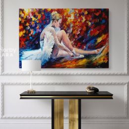 Young Ballerina Original Oil Painting by Leonid Afremov Canvas Wall Art
