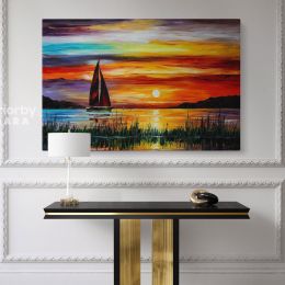 Famous Sunset Oil Painting by Leonid Afremov Canvas Wall Art