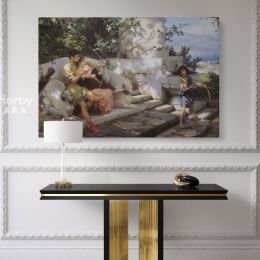 Henryk Hector Siemiradzki: A Dangerous Game Paintings Photo Print on Canvas