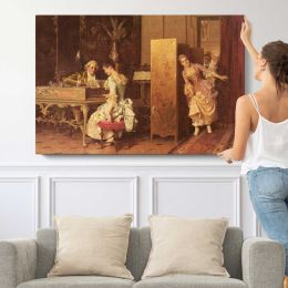 Signorina E Cavaliere by Adriano Cecchi Canvas Wall Art Print
