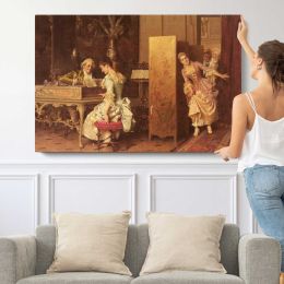 Signorina E Cavaliere by Adriano Cecchi Canvas Wall Art Print