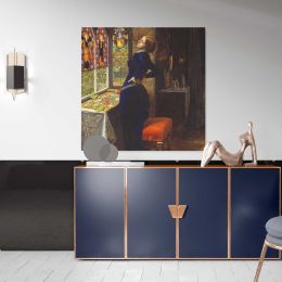 Sir John Everett Millais - Mariana, Tate Britain Square Canvas Wall Art