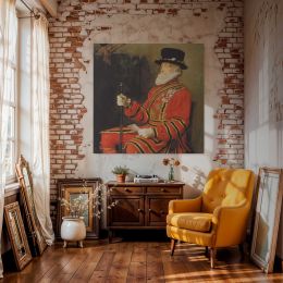 Sir John Everett Millais - The Yeoman of the Guard, Tate Britain Square Canvas Wall Art