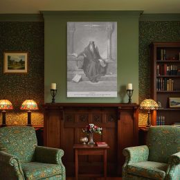 Solomon in Old Age - Gustave Dore Throne Room with Scrolls and Scribes 