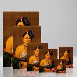 South Indian Nayar Lady - Traditional Portrait with Fruits