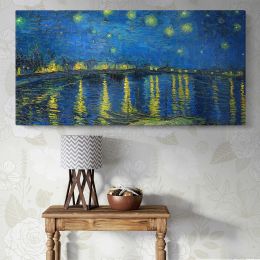 Starry Night Over the Rhone by Vincent van Gogh Panoramic Canvas Print