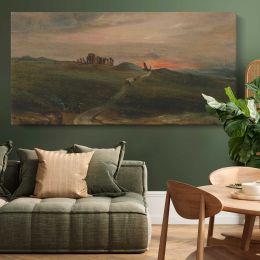 Stonehenge at Sunset Panoramic Wall Art