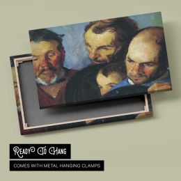 Study of Four Men's Faces Canvas Wall Art Print