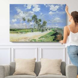 Summer River Landscape Canvas Wall Art Print