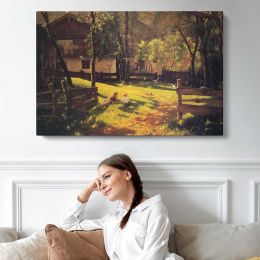 Sunlit Forest Path Canvas Wall Art Print