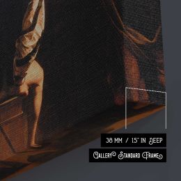 The Calling of Saint Matthew by Caravaggio Square Canvas Wall Art
