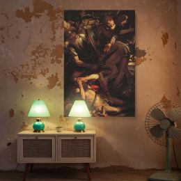 The Conversion of Saint Paul - Caravaggio Baroque Scene with Divine Light and Horse 