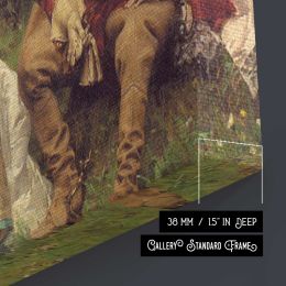 The Courtship by A. Moreau Square Canvas Wall Art