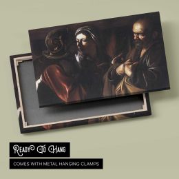 The Denial of Saint Peter by Caravaggio Canvas Wall Art Print