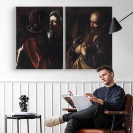 The Denial of Saint Peter by Caravaggio Canvas Wall Art Print