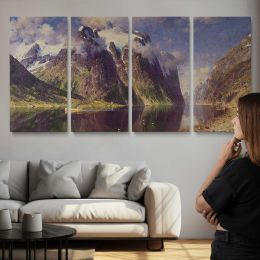 The Fjord by Adelsteen Normann Panoramic Canvas Print