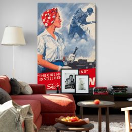 The Girl He Left Behind - WWII Ordnance Worker Poster